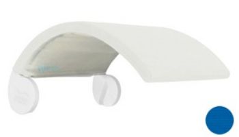 Ledge Lounger Signature Collection Chair Shade | White Frame - Pacific Blue Fabric Stock Color | LL-SG-CR-SH-W-STD-4601