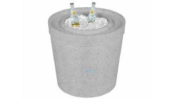 Ledge Lounger Signature Collection Ice Basin Side Table without Lid | Granite Gray | LL-SG-IB-GG