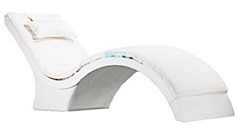 Ledge Lounger Signature Collection Chaise Deep Cushion with Pillow | Standard Color White | LL-SG-CD-CP-STD-4634