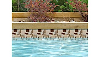 National Pool Tile Fusion Mosaic Quartz with Glass Tile | Brown | FS-BROWN