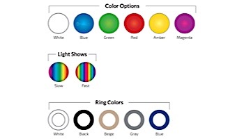 SR Smith Treo Color RGB LED Underwater Pool Light | 5 Watt 12V 80' Cord | 8 Light Bulk Pack | FLED-C-TR-PK8