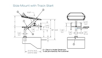 SR Smith Velocity Single Post Side Mount Starting Platform with Sand Tread and Track Start | VELOSM-TS-SA