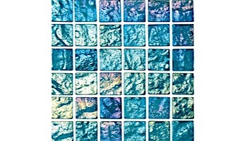 National Pool Tile Lightwaves Glass Tile | Aquamarine 1x1 | LWV-AQUAMARINE