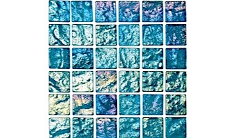 National Pool Tile Lightwaves Glass Tile | Aquamarine 1x1 | LWV-AQUAMARINE