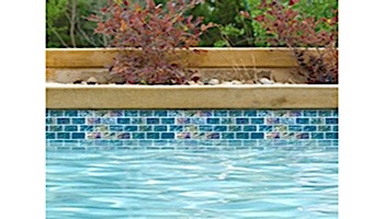 National Pool Tile Lightwaves Glass Tile | Aquamarine 1x2 | LWV-AQUAMARINE1X2