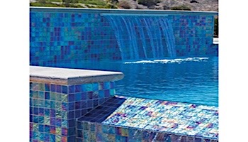 National Pool Tile Lightwaves Glass Tile | Blue 2x2 | LWV-BLUE2X2