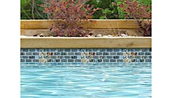 National Pool Tile Lightwaves Glass Tile | Sea Green 1x2 | LWV-SEA GREEN1x2