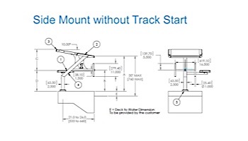 SR Smith Velocity Single Post Side Mount Starting Platform with TrueTread without Track Start | VELOSM-TA