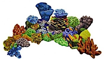 Artistry In Mosaics Coral Reef Glass Mosaic | 55" x 93" | G-CORL