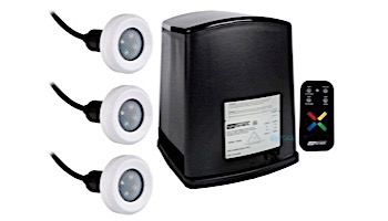 SR Smith PT-6000 Fiber to LED Lightning Kit | Includes Power Center Plus Wireless Remote Control and 3 Treo LED Pool Lights | 3-TR-PT-6000