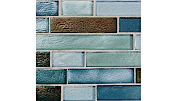 National Pool Tile Aquascapes Interlocking Glass Tile | Azure | OCN-AZURE IS12