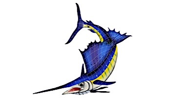 Artistry In Mosaics Sailfish Left Glass Mosaic | 48" x 36" | G-SALL