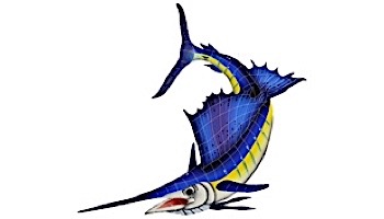 Artistry In Mosaics Sailfish Left Glass Mosaic | 48" x 36" | G-SALL