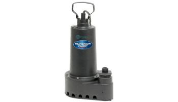 Superior Pump Cast Iron Utility Pump | Side Discharge | 4200 GPH 1/2 HP  25-Foot Cord | 91505