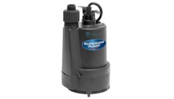 Superior Pump Thermoplastic Utility Pump | Top Discharge | 2400 GPH 1/3 HP 25-Foot Cord | 91335