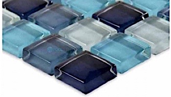 Artistry In Mosaics Crystal Series - Aqua Blend Glass Tile | 1" x 1" | GC82323T2