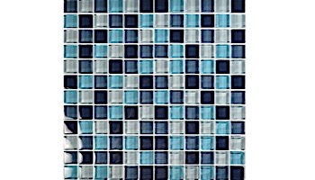 Artistry In Mosaics Crystal Series - Trim Aqua Blend Glass Tile | TRIM-GC82348T2