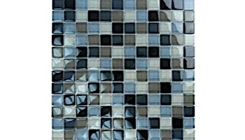 Artistry In Mosaics Crystal Series - Turquoise Cobalt Blue Blend Glass Tile | 1" x 1" | GC82323B3