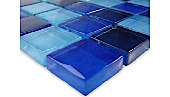 Artistry In Mosaics Crystal Series - Cobalt Blue Blend Glass Tile | 1" x 1" | GC82323B2