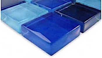 Artistry In Mosaics Crystal Series - Cobalt Blue Blend Glass Tile | 1" x 1" | GC82323B2