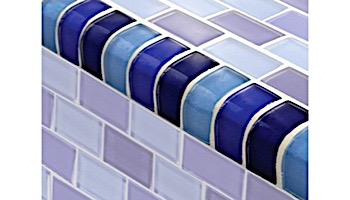 Artistry In Mosaics Crystal Series - Trim Cobalt Blue Blend Glass Tile | TRIM-GC82348B2