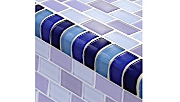 Artistry In Mosaics Crystal Series - Trim Cobalt Blue Blend Glass Tile | TRIM-GC82348B2