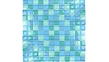 Artistry In Mosaics Crystal Series - Cobalt Blue Blend Glass Tile | 1" x 1" | GC82323B2