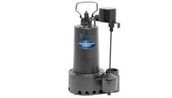 Superior Pump Cast Iron Submersible Sump Pump | Side Discharge | 3600 GPH 1/3 HP 25-Foot Cord | 92359