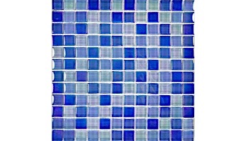 Artistry In Mosaics Crystal Iridescent - Bright Blue Blend Glass Tile | 1" x 1" | GC82323B7