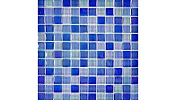 Artistry In Mosaics Crystal Iridescent - Bright Blue Blend Glass Tile | 1" x 1" | GC82323B7