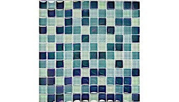 Artistry In Mosaics Crystal Iridescent - Sea Green Blend Glass Tile | 1" x 1" | GC82323G3