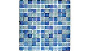 Artistry In Mosaics Crystal Iridescent - Sky Blue Blend Glass Tile | 1" x 1" | GC82323B8