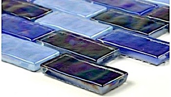 Artistry In Mosaics Ocean Series - Blue Blend Glass Tile | 1" x 2" | GC62348B6
