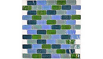 Artistry In Mosaics Ocean Series - Blue Green Blend Glass Tile | 1" x 2" | GC62348G2