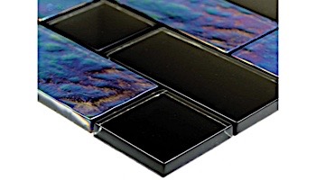 Artistry In Mosaics Twilight Series Glass Tile | Black Mixed Blend | GT8M4896K5