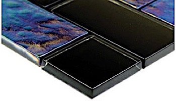 Artistry In Mosaics Twilight Series Glass Tile | Black Mixed Blend | GT8M4896K5