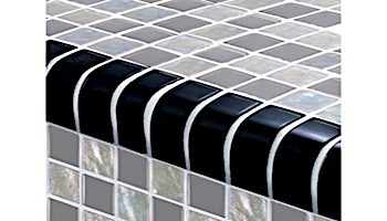 Artistry In Mosaics Twilight Series Trim Glass Tile | Black | TRIM-GT82348K5