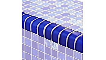 Artistry In Mosaics Twilight Series Trim Glass Tile | Royal BLue Mixed | TRIM-GT8M4896B9