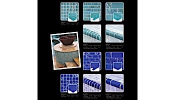 Artistry In Mosaics Twilight Series Trim Glass Tile | Royal Blue | TRIM-GT82348B9