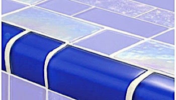 Artistry In Mosaics Twilight Series Trim Glass Tile | Royal BLue Mixed | TRIM-GT8M4896B9