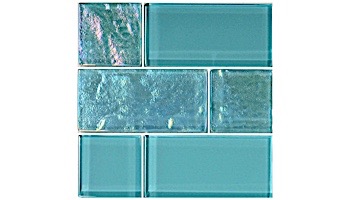 Artistry In Mosaics Twilight Series Trim Glass Tile | Turquoise | TRIM-GT82348T4