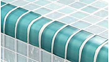 Artistry In Mosaics Twilight Series Trim Glass Tile | Turquoise | TRIM-GT82348T4