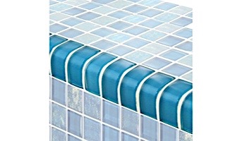 Artistry In Mosaics Twilight Series Trim Glass Tile | Azure Mixed | TRIM-GT8M4896B12