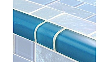 Artistry In Mosaics Twilight Series Trim Glass Tile | Azure Mixed | TRIM-GT8M4896B12