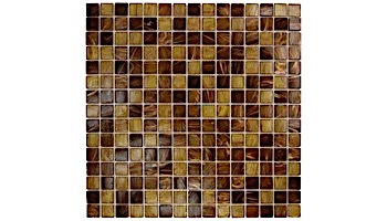 Artistry In Mosaics Venetian Series 3/4x3/4 Glass Tile | Brown Gold Copper Blend | GV42020N3