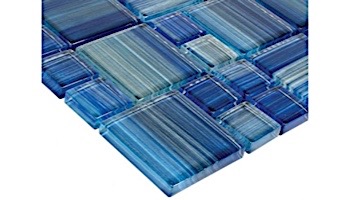 Artistry In Mosaics Watercolors Series Glass Tile | Blue Mixed | GW8M2348B10