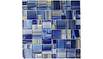 Artistry In Mosaics Watercolors Series 2x2 Trim Glass Tile | Blue | TRIM-GW8M2348B10