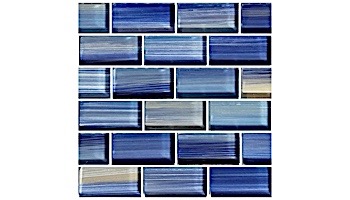 Artistry In Mosaics Watercolors Series 2x2 Trim Glass Tile | Blue | TRIM-GW8M2348B10