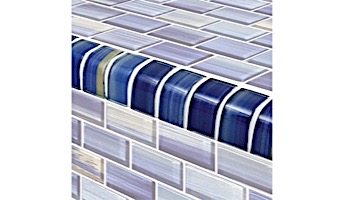 Artistry In Mosaics Watercolors Series 2x2 Trim Glass Tile | Blue | TRIM-GW8M2348B10