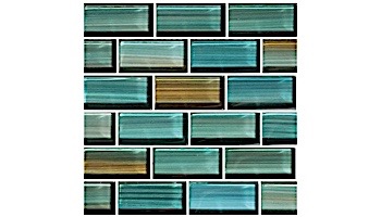 Artistry In Mosaics Watercolors Series 2x2 Trim Glass Tile | Aqua | TRIM-GW8M2348T5